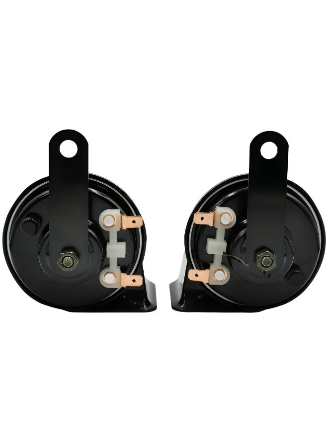 MRHORN MR-80-002 Snail Horn Set 12V Twin Tone 400Hz 500Hz 105-118dB Loud Car Horn for Cars SUV Truck Universal Electric Dual Tone High Low Frequency Strong Clear Sound OE Type Easy Install Waterproof Black Motorcycle Bus Safety Warning Alert 12 - Image 2